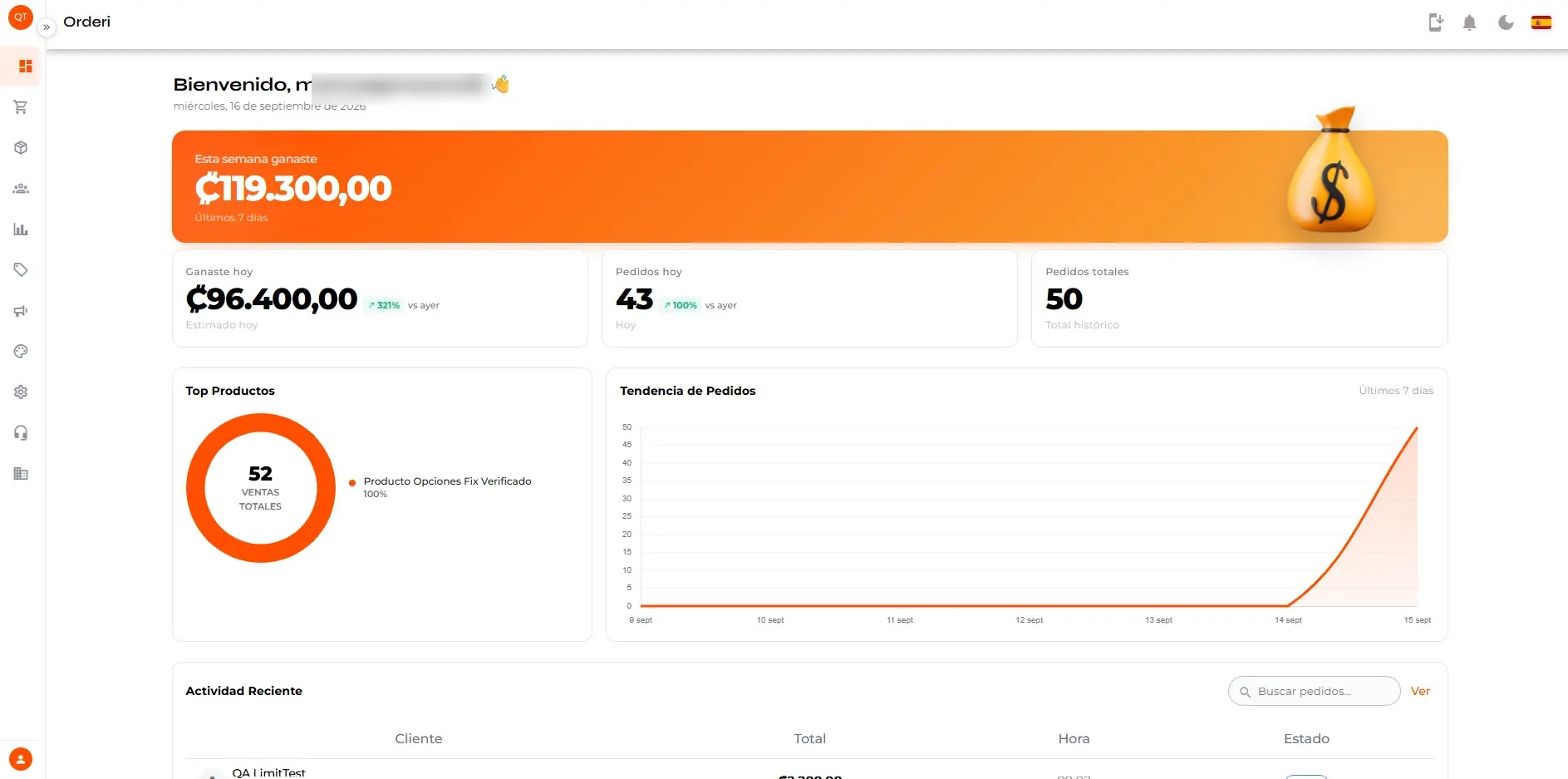 Orderi Dashboard